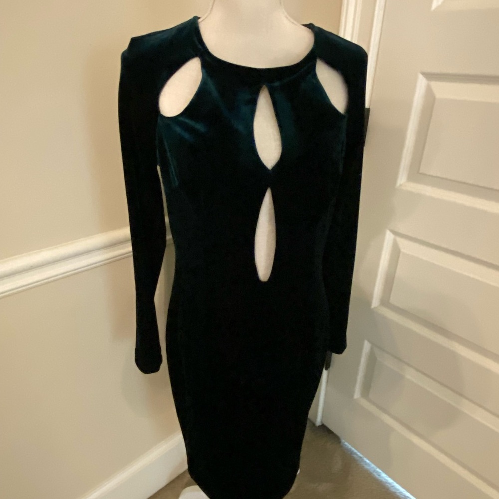 House of London green velvet dress.